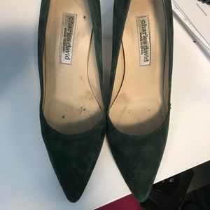 Charles David forest green pumps size 6